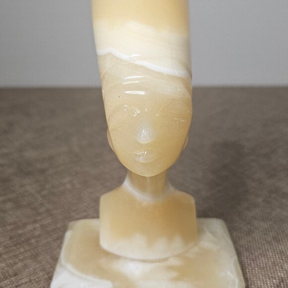 Nefertiti Onyx Stone Egyptian Queen Sculpture Shelf Decor - Picture 2 of 9
